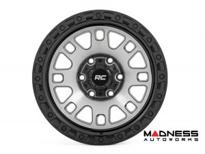 Custom Wheel 82 Series Wheel - One-Piece - Semi Gloss Black w/ Machined Face | 18x9 | 6x5.5 | -12mm - Rough Country Custom Wheel 82 Series Wheel - One-Piece - Semi Gloss Black w/ Machined Face | 18x9 | 6x5.5 | -12mm - Rough Country